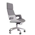 Modern Leather Office Chair With Headrest & Adjustable Height