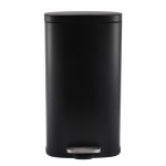 Modena 5L + 30L Rectangle Steel Pedal Bin Combo Set - Black
