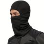 Uv Protection Cool Simple Black Balaclava Breathable Graffiti Full Face Mask For Cycling Skiing Hiking Fishing Outdoor Sports