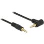 2M 3.5MM M/m Audio Cable Black Stereo Jack Cable 3.5 Mm 3 Pin Male Angled 2 M Black