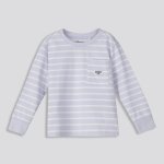BOYS Striped Long Sleeve - 10 Light Blue