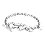 Elegant Chain Bracelet With Interlocking Knot Design - Silver