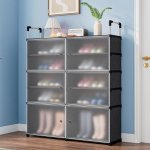 Zs - Modular Shoe Storage Cabinet With Doors - White
