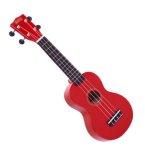 Mahalo Slimline Series Soprano Ukulele : Transparent Red