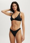 Cotton On High Apex Bikini Top - Black