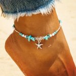 Bohemian Starfish Pendant Anklet With Irregular Beads Elegant And Stylish Women's Summer Anklet Ocean Elements Vacation Beach Fo