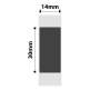 NB393 - - B18 / N1 - 14X30MM - 210 Dark Silver Labels