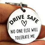Drive Safe Keychain For Boyfriend Husband For Valentines Day Christmas Birthday Gifts For Boyfriend Him