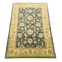 150 X 100CM Unique Beige & Dull Blue Handmade Chobi Afghan Rug