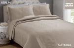 Simon Baker Berlin Bedspread Natural Various Sizes - Three Quarter - 180CM X 250CM + 1 Pillowcase 50CM X 70CM + 5CM Natural