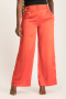 Sadie Satin Wide Leg Pant - Red - M