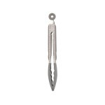 Stainless Steel Tong With Silicone Tips Grey & Silver