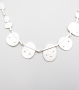 Athena Silver Discus Necklace - Silver / Cubic Zirconia