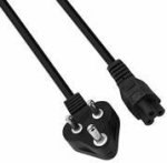 Unique Standard Clover Leaf Power Cable – 1.5 Metre Length Standard Laptop Power Cable With 3-PRONG Standard Plug On One End And