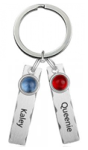 CNE103127 - Personalized Birthstone & Engraving Keyring Stainless Steel