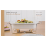 Rectangle Casserole Dish With Warmer 1700ML