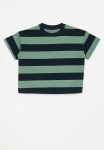 PoP Candy Stripe Tee - Green & Blue