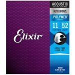 12 X Sets Elixir Polyweb Coated 80 20 Bronze Acoustic Strings Custom Light : .11 .52