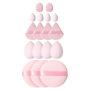 17 Piece Make Up Application Tools Set For Wet & Dry Usage - Light Pink