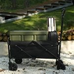 Foldable Outdoor Camping Trolley With Adjustable Handle