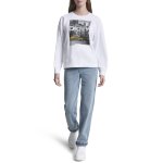Rhinestone Taxi Logo Sweater -white taxi Cab Yellow