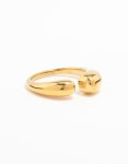 Waterproof Gold Plated Stainless Steel Open Band Ring - M l