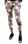 Ladies Printed Gym Tights - Multi Colour - XS