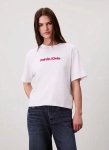 Calvin Klein 2 Tone 3D Embroidery Logo White T-Shirt - XL White