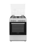 ELBA Essential 60CM 4 Burner Gas Stove With Gas Oven - Stainless Steel + Free Totai Heater