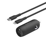 Belkin Boostcharge 30W Fast Car Charger Compact Design W usb-c Power Port Usb-c To Lightning Cable Included Universal Compatibil