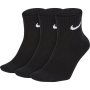 Nike Everyday Lightweight Ankle 3-PACK Black Socks