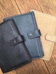 A6 Notebook Leather Slip On Cover - Blue A6