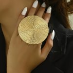 Color Round Elegant Ring For Women Fashion Minimalist Style Finger Jewelry Accessory