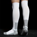 1 2PAIRS Knee High Football Soccer Sport Socks For Men Breathable Non-slip Riding Socks