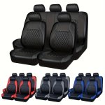 Five Seat Pu Leather Universal Car Seat Cover Set All-inclusive Seat Cushion Protector Anti-scratch Fit Suv Pickup Seat