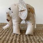 Ndlovu Handmade Elephant Soft Toy - Beige With Stars - Small Or Medium - Small