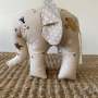 Ndlovu Handmade Elephant Soft Toy - Beige With Stars - Small Or Medium - Small