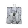 Baby Hooded Towel & Washclothcloth Set - Pink Plants