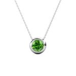 DESTINY Moon August peridot Birthstone Necklace With Swarovski Crystals