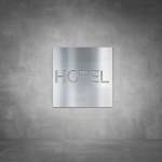 Hotel Sign - Brushed Stainless Steel