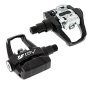 Bv Bike 9/16'' Dual Pedals Compatible With Both Shimano Spd And Look Delta- Mtb/spin/indoor/exercise Bike Pedals Compatible With
