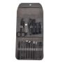 16 Piece Nail Clipper Stainless Steel Nail Care Tool Sets-black