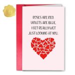 Lcmjjm Naughty Dirty Anniversary Card For Husband From Wife Explicit Adult Joke Roses Poem Valentine's Greeting Card For Boyfrie