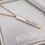 Chanel Personalized Necklace With Inside Message Rose Gold Stainless Steel Ready In 3 Days