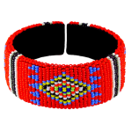 African Beaded Bangles - Wide Mixed Colours