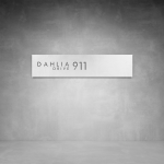 House Number D17 - 600 X 150 Matt White Warm White