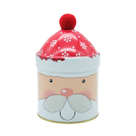Christmas Storage Tins Assorted - Father Christmas Pom Pom
