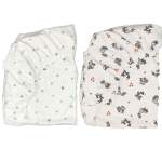 2 Pack 2IN1 Fitted Cot Sheet - 60X120CM