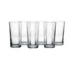 260ML 6 Piece Line Design Tumbler Set Clear