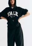 Motif-detail Hoodie - Black yale